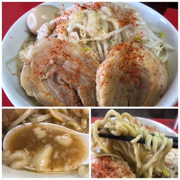 「ラーメン中 750円 ニンニクアブラカラメ」@びんびん豚の写真