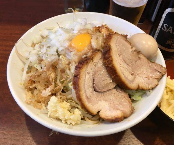 「ラーメン+汁なし+チーズ+味玉」@麺屋 づかちゃんの写真