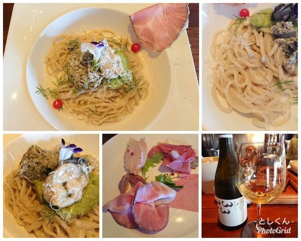 「【HINATA×小島流コラボ】牡蠣とディルのクリーム和えそば」@古民家BAR HINATA 白山店の写真