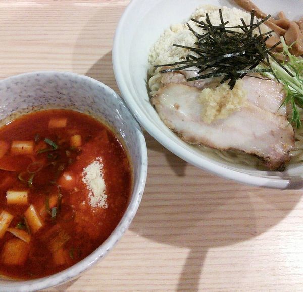 「【限定】辛味噌つけ麺onチーズ　１０００円」@拉麺 大公 南太田本店の写真