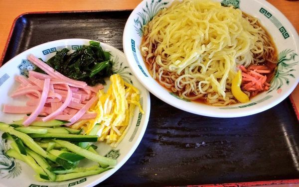 「黒酢醤油冷し麺」@日高屋 関内北口店の写真