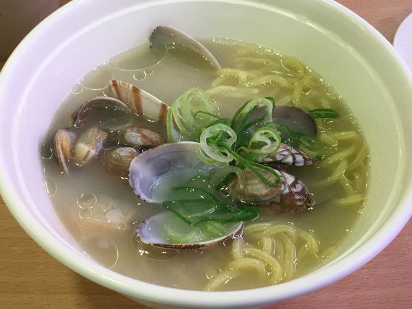 「貝の塩白湯ラーメン」@かっぱ寿司 旭店の写真
