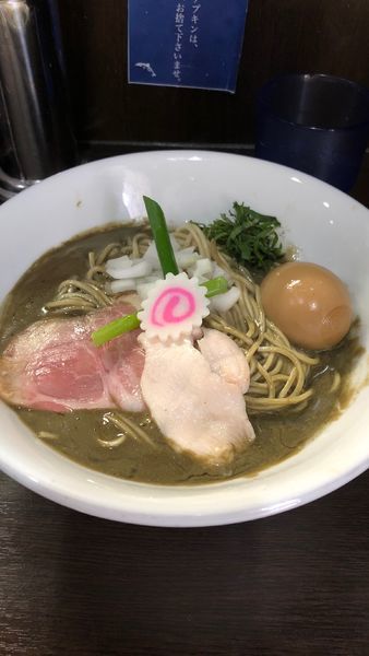 「味玉濃密煮干しそば」@中華そば いづるの写真