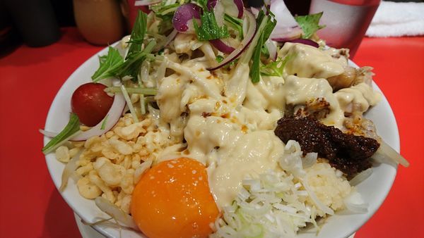 「冷やしまぜそば＋豚１枚」@用心棒の写真