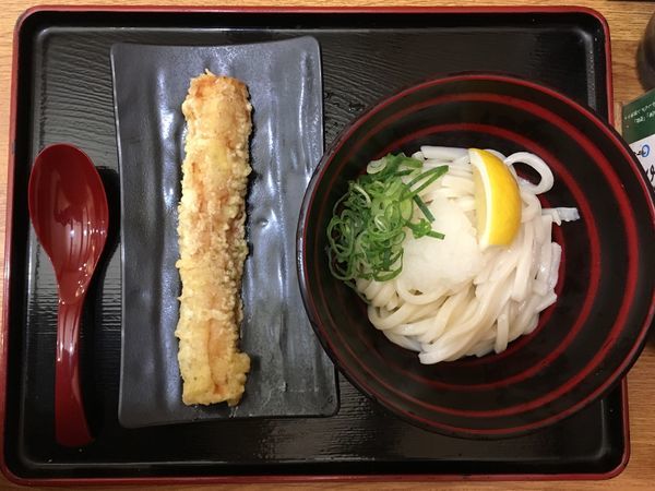 「おろし醤油(冷) ＋ちくわ天」@本場さぬきうどん めりけんや 武蔵小杉店の写真
