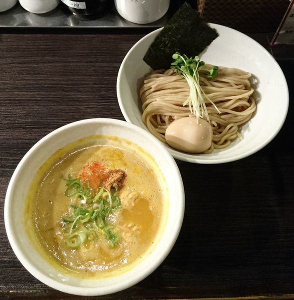 「つけそば(並盛)＋味玉」@鶏そば 雫一 大袋店の写真