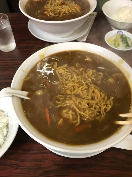 「カレーラーメン  半ライス」@味の大王の写真