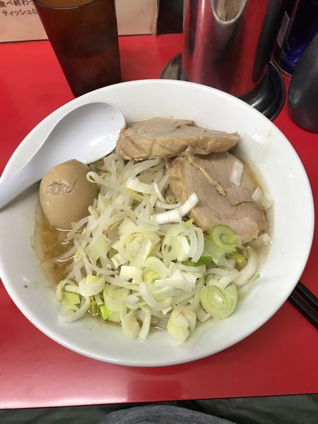 「ラーメン並 野菜少なめ ニンニク」@びんびん豚の写真