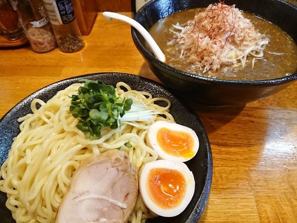 「【4周年限定】和風カレーつけ麺800円＋小ライス100円」@麺屋 鶏口の写真