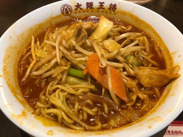 「炎の野菜タンメン790円」@大阪王将 水戸河和田店の写真