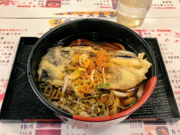 「ナス天うどん」@蓼科の写真