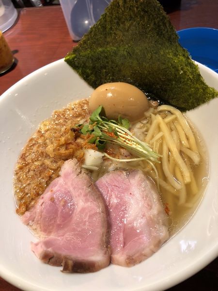 「煮干しラーメン(塩)800円＋山葵めし」@らーめん 惠本将裕の写真