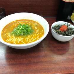 朝 C 担々麺 明太子ライス700円