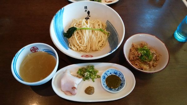「【数量限定】薬涼 潮つけそば+〆の鴨しぐれ煮冷や飯」@麺や 虎徹の写真