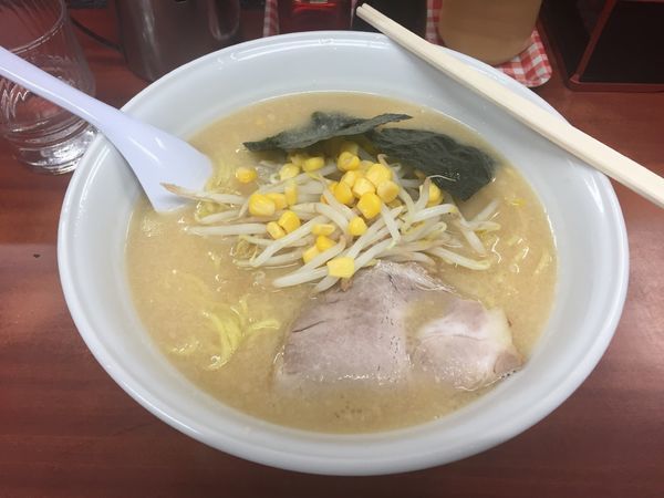 「中華そば味噌味+大盛（半額デー）500円」@中華そば まるいちの写真