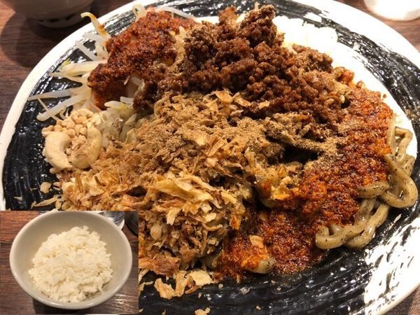 「【5月、6月限定】汁なし坦々麺900円、ライス100円」@つけめんTETSU 壱の木戸 水戸店の写真