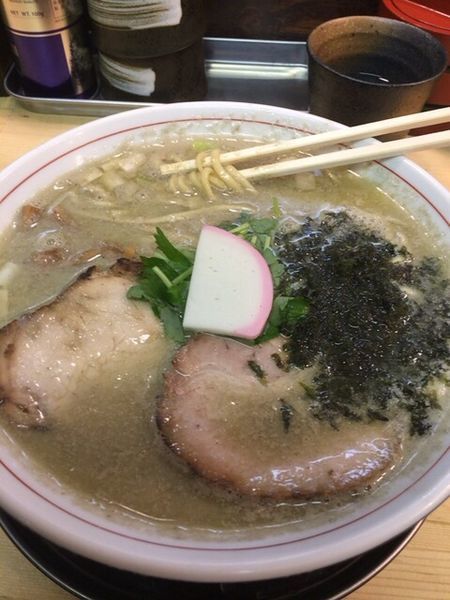 「魚群煮干し中華そば＋ネギチャーシューご飯」@我的中華そば 机上の空論。の写真