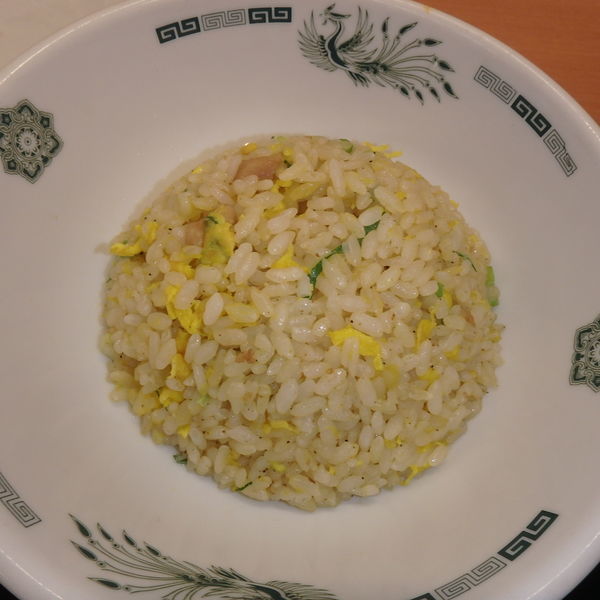 「味噌ラーメン半炒飯セット(クーポン大盛)(740円)他」@日高屋 日野駅前店の写真