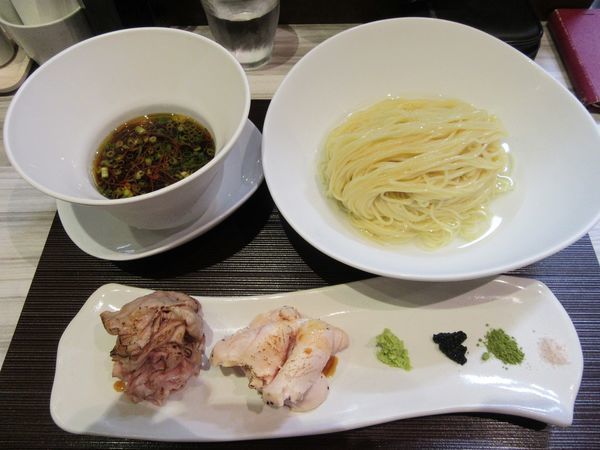 「天草淡麗つけ蕎麦　昆布水〆（８５０円）＋濃厚チーズリゾット」@つくばらーめん 鬼者語 -オニモノガタリ-の写真