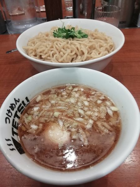 「味玉つけ麺＋麺特盛（あつもり、950円＋150円）」@つけめんTETSU ラクーア店の写真