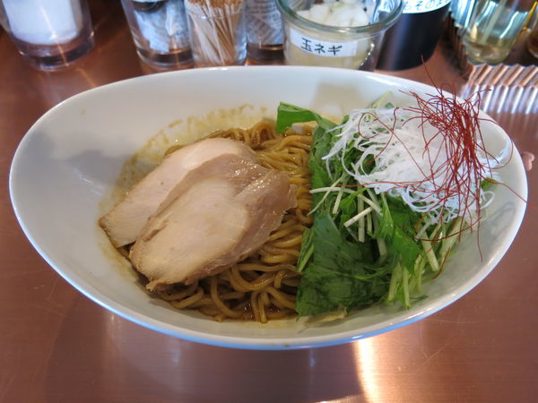 「スパイシーオリーブ油そば（大盛り）：850円」@オリーブ油そば 三六の写真