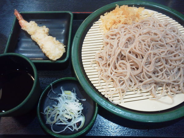 「もりそば＋えび天ク＝320円」@ゆで太郎 新大塚店の写真