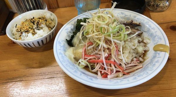 「冷やし中華＋小ライス(750円＋100円)」@らーめん おゆうの写真