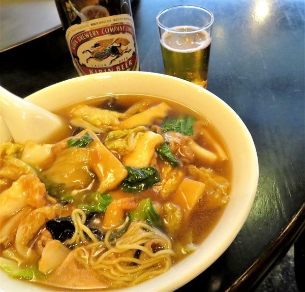 「広東麺（850円）＋キリンラガー」@泰興楼 八重洲本店の写真