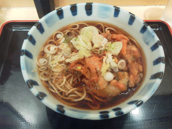 「かき揚げ天ぷらそば 360円」@そば新 御茶ノ水店の写真