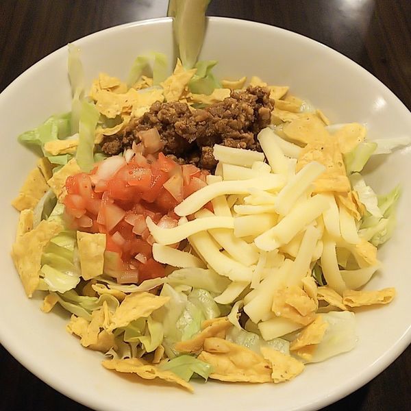 「【限定】タコスなませそば＋〆の飯割」@らーめん カッパハウスの写真
