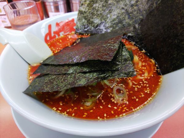 「辛味噌ラーメン辛さMAX(クーポンのり）」@ラーメン山岡家 上尾店の写真