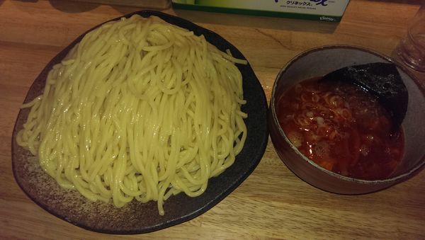 「辛味つけ麺、特盛、辛味MAX」@つけ麺屋 やすべえ 渋谷店の写真