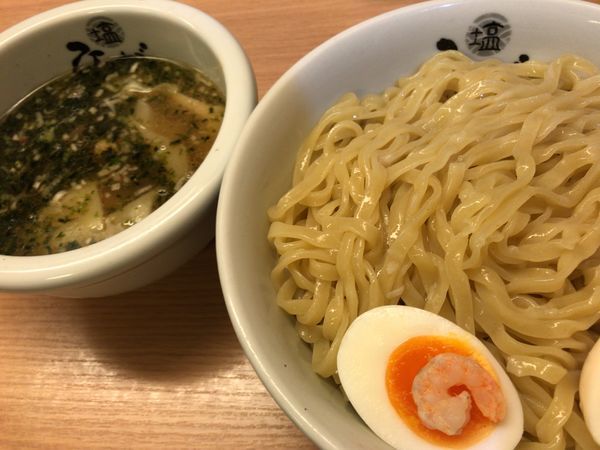 「塩つけ麺 ひるがお盛り(麺の大盛り)」@塩専門 ひるがお 東京駅店の写真