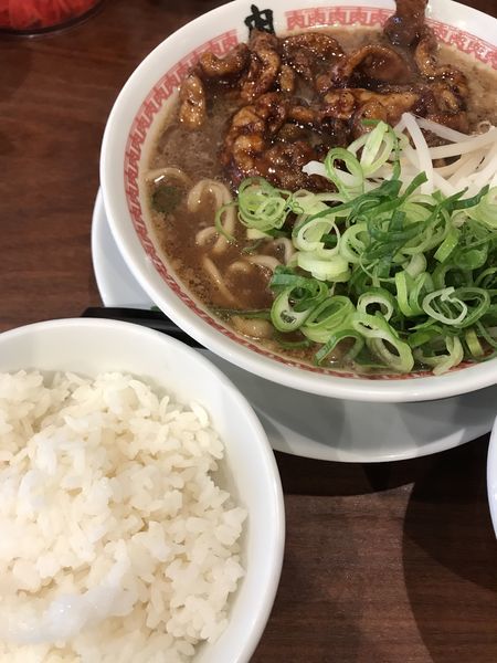 「肉汁麺レベル1、ライス」@肉汁麺 ススム 高田馬場店の写真