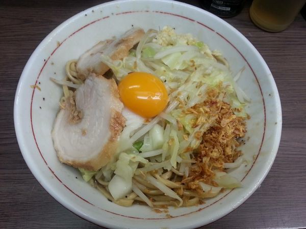「小ラーメン＋汁なし」@ラーメン二郎 横浜関内店の写真