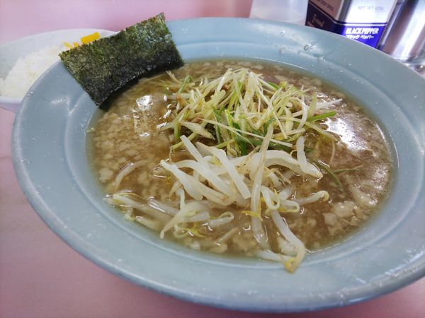 「ネギラーメン＆半ライス」@ラーメンショップ 緑ヶ丘店の写真