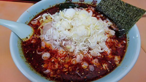 「地獄ラーメン極上3 大盛無料 ネギ薬味」@地獄ラーメン 田中屋の写真