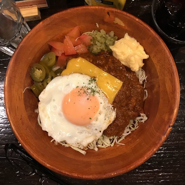 「ヘブン風キーマカレー　辛く　チェダーチーズトッピング」@ハングリー ヘブン 上板橋店の写真