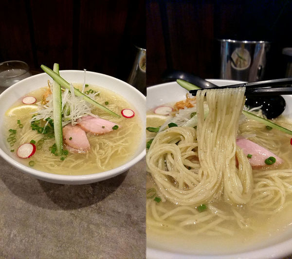 「夏期限定『冷し塩ラーメン+大盛(￥780+100)』」@麺処 風人の写真