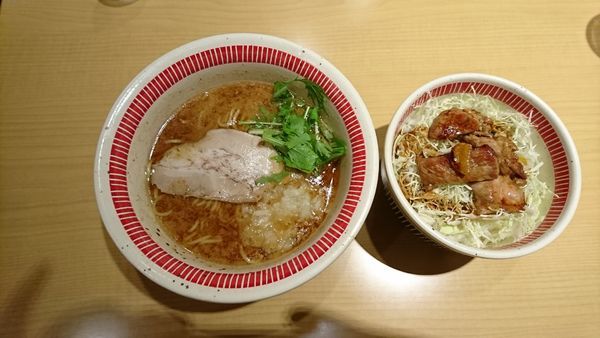 「特濃鰹豚骨ラーメン&トンテキ丼」@ラーメンちゃんneoの写真