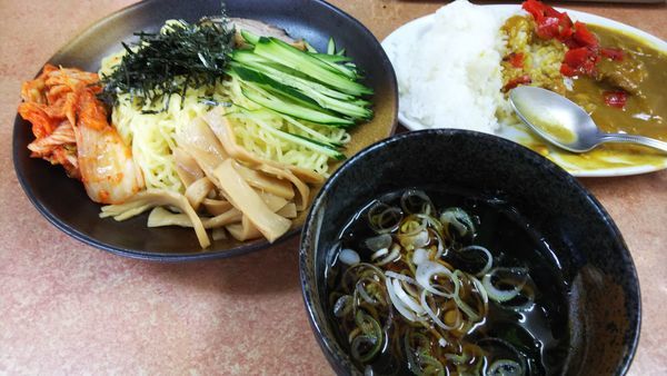 「ざるラーメン（カレー付き）」@てんこもりラーメンの写真