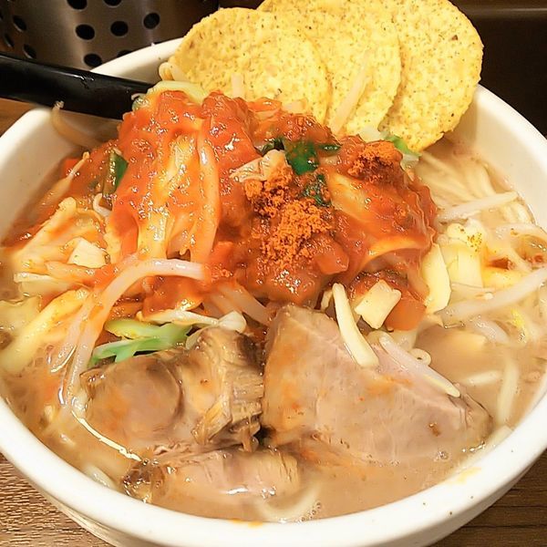 「【Twitter限定】メキシカンチリトマベジ＋ラーメン」@麺処 一笑の写真