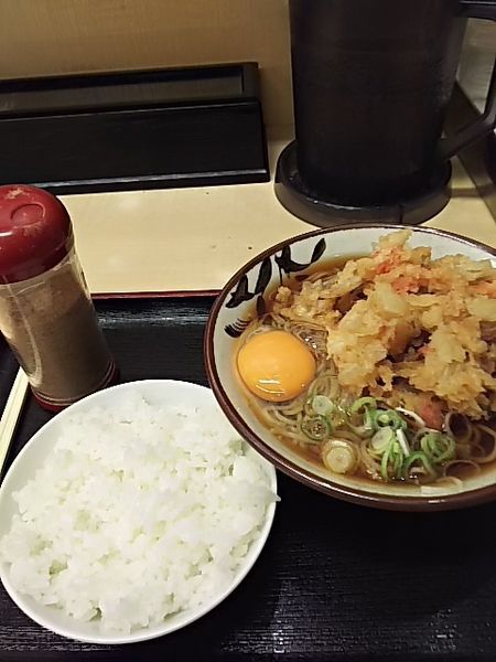 「天玉そば＆ご飯」@そばよし 本店の写真