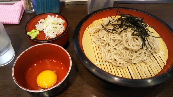 「夏季限定 ざるそば＋生たまご」@グル麺 東京の写真