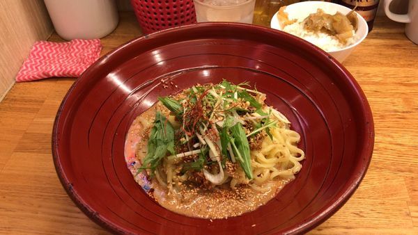 「汁なし金胡麻担々麺2辛¥780+小ライス無料」@金蠍の写真