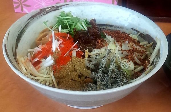 「ピリカラ坦々まぜそば」@麺屋ひさご なり助の写真