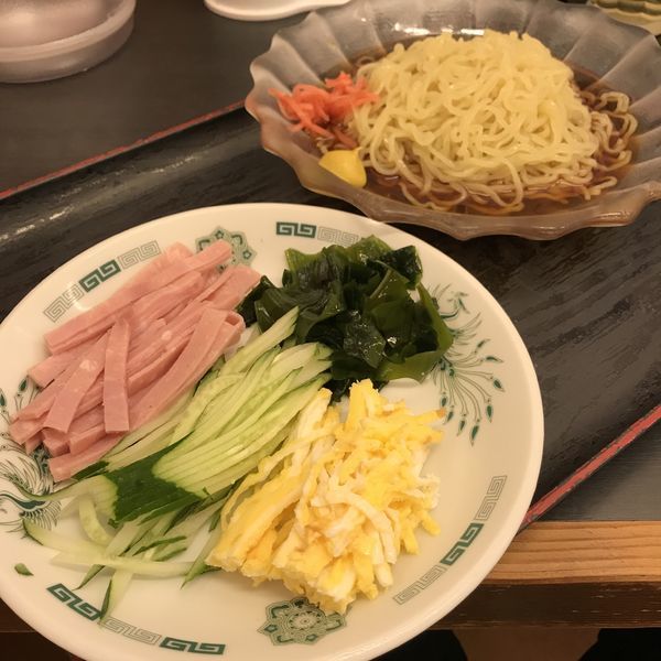 「【期間限定】黒酢しょうゆ冷し麺（￥530）」@日高屋 川崎砂子店の写真