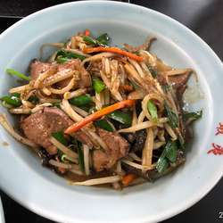 レバニラ定食＋蝦夷ラーメン＋砂肝炒め