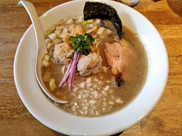 「1月限定 白湯煮干しSOBA（塩・背脂）」@麺や Gochiの写真