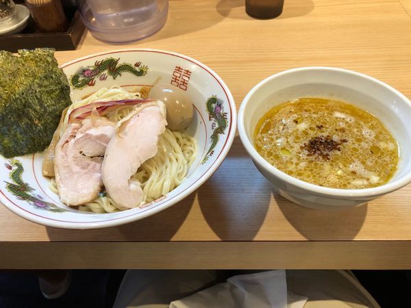 「鶏豚白湯つけ麺、味玉」@中村麺三郎商店の写真